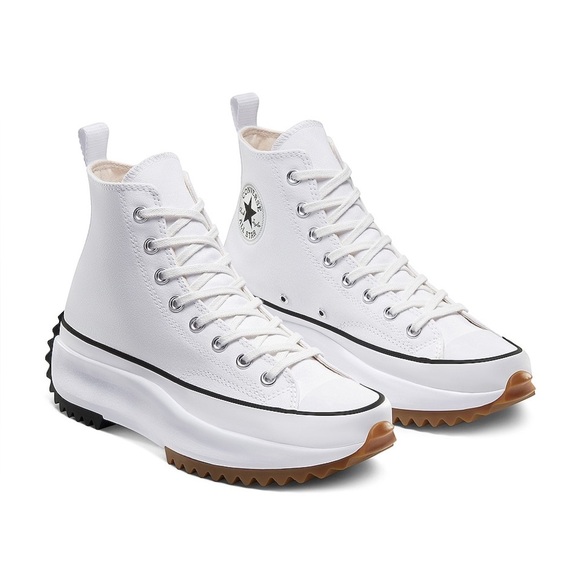 Converse Run Star Hike Lugged Hi in White, Black, & Gum - Picture 1 of 6